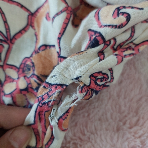 A.L.C.  Salina Linen Printed Long Sleeve Mini Dress Size 4 - Picture 7 of 10